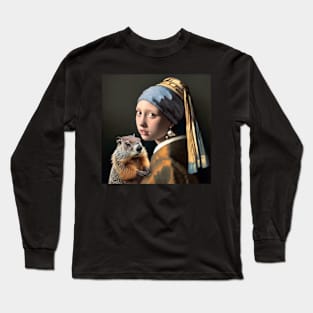 Pearl Earring & Groundhog Day Long Sleeve T-Shirt